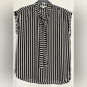 BarIII (Bar III) Black & White striped Blouse